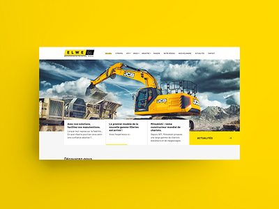Industrial and construction machinery btp construction industrial machinery ui webdesign website
