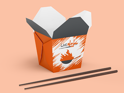 Noodle Box Design brand identity branding design chinese food chopsticks food noodlebox packagingdesign print design restaurant branding wok