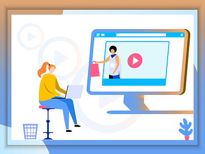 Video ads for retargeting audience buyer ecommerce gradient design illustration design marketing online shop online shopping remarketing retargeting user engagement user interface video video ads video marketing