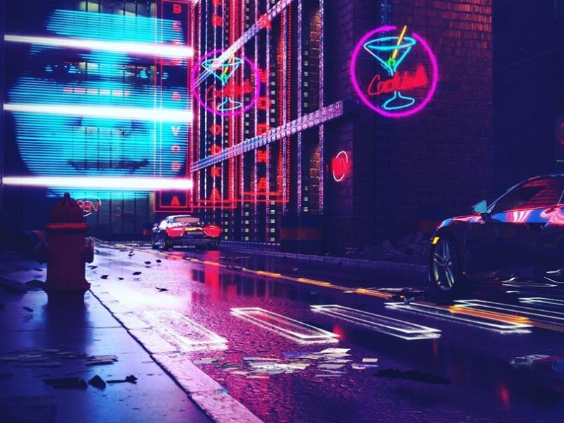Cyberpunk/Bladerunner city scene by Taylor Heine on Dribbble