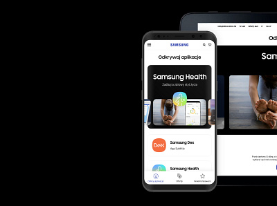 galaxy apps / health marketplace minimal mobile mobile app design ux