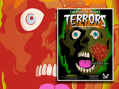 Thursday Night Terrors Return of the Living Dead Poster design horror horror movie illustration movie poster poster vector