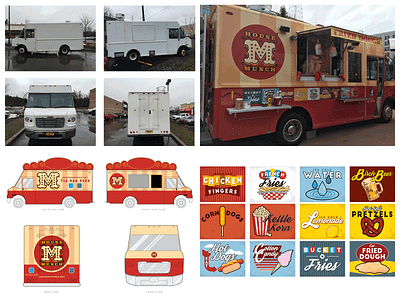 House of Munch Food Truck Graphics branding design food truck illustration vector vinyl wrap