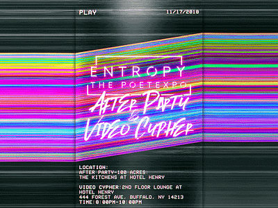 Entropy: The PoetExpo After Party Poster design poetry poster typography