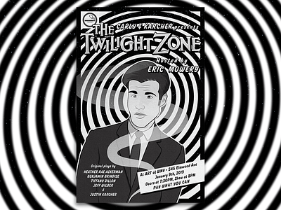 Carly & Karcher Present The Twilight Zone Posters design illustration logo poster typography vector