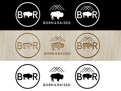 Born And Raised Logo/Branding branding design icon illustration logo typography vector