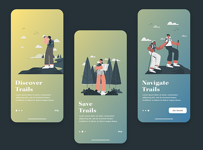 Onboarding Concept design ui ux vector