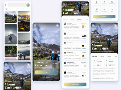 Hiking app concept design ui ux