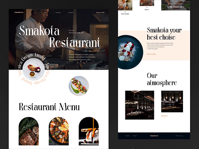 Landing page for a restaurant 2021 inspiration landing ui ux video web design