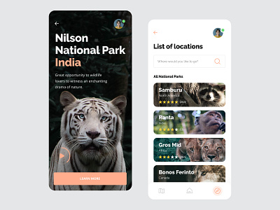 All national parks in app