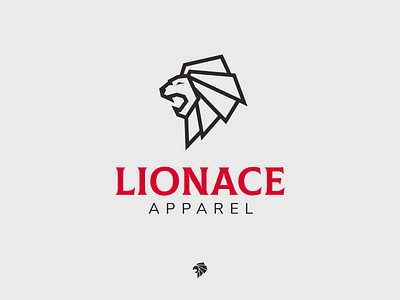 Lionace apparel brand logo ace apparel brand identity clean clothing combination mark design faizandesigns geometric line art lion logo lossless manufacturing mark minimal modern pictorial mark vector
