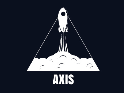 Axis Rocket Logo axis branding clouds daily logo challenge design faizandesigns flight launch logo minimal minimal logo modern nasa rocket ship triangle vector