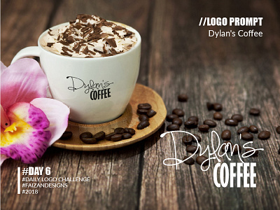 Day 6 Dylan S Coffee Dribbble coffee coffeeshop dailylogochallenge day6 dylanscoffee logodesign