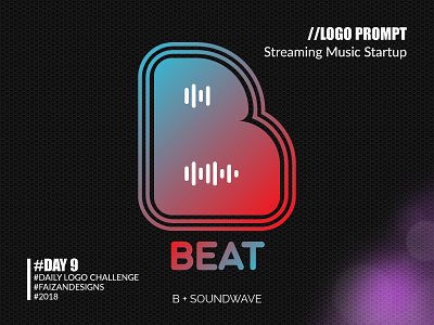 Streaming music startup beat dailylogochallenge day9 illustrator logodesign logoinspirations logolearn logoseeker minimalisticlogo music startup thedesigntalks