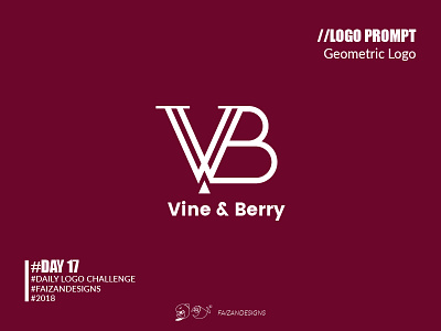 Geometric Logo berrylogo creativelogo dailylogochallenge day17 geometriclogo logodesign logoinspirations logoseeker vineberry vinelogo