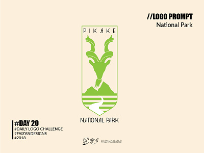 National Park Logo dailylogochallenge day20 faizandesigns graphicdesign graphiclogo markhor nationalanimal nationalparklogo pikakenationalpark