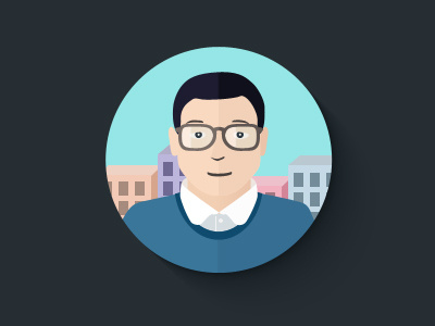 Real estate agent icon flat glasses icon male man person real estate user