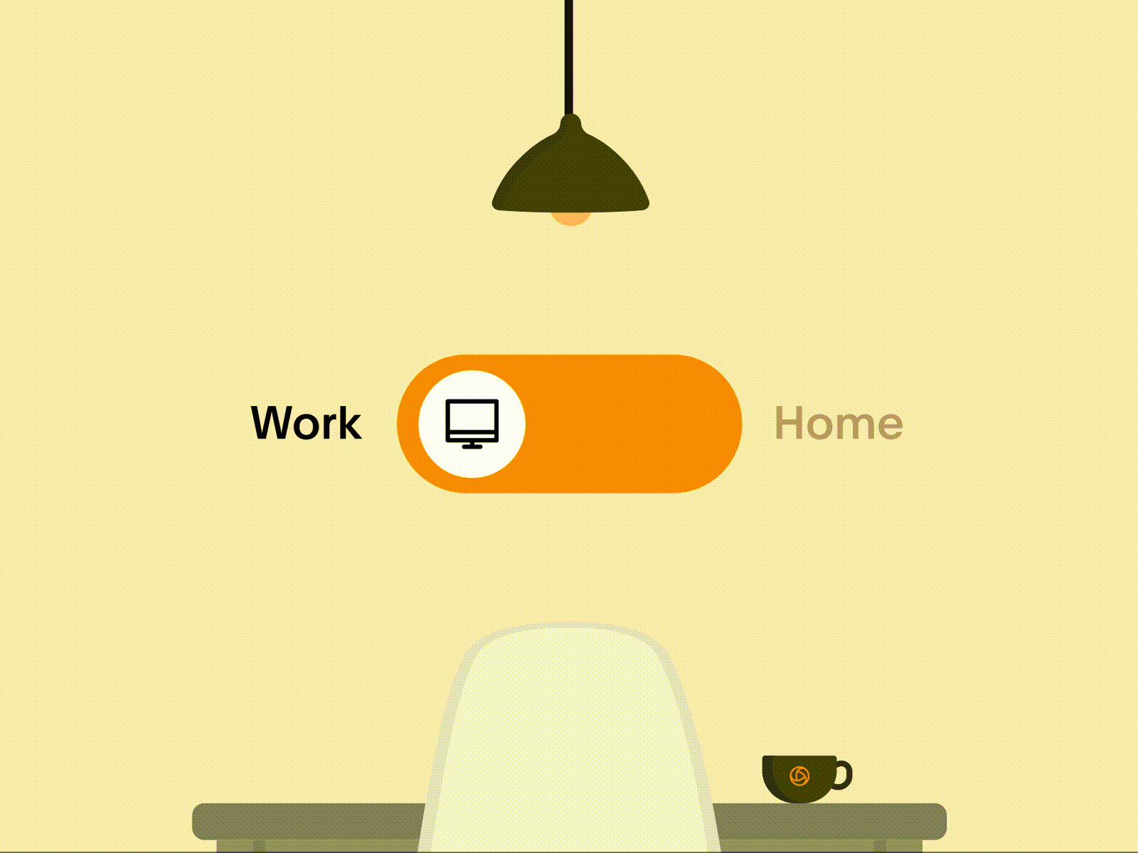 Working from Home remote work toggle switch wfh work from home working from home