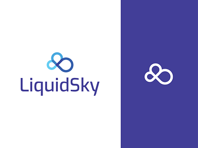 liquid sky app brand branding clean cloud concept design drop flat identity illustration liquid logo minimal modern sky tech technology vector water