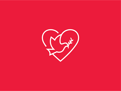 bird 2 bird brand branding concept design flat heart identity illustration logo minimal modern vector
