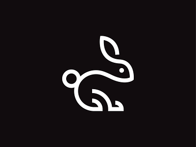 Rabbit animal app brand branding concept design flat identity illustration logo minimal modern rabbit vector