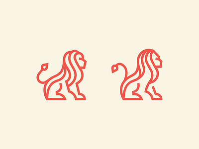 Lions animal app brand branding design flat identity illustration lion logo minimal modern ui vector
