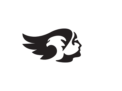 Woman Eagle brand branding design eagle flat graphic design identity illustration logo minimal modern ui vector woman