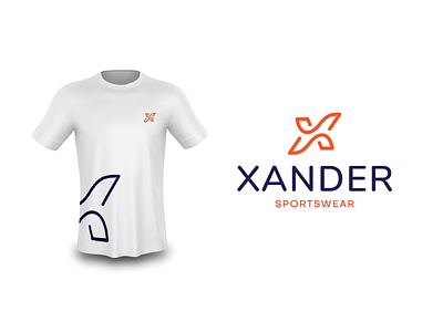 Xander Sportswear brand branding design flat graphic design identity illustration logo minimal modern sport sportswear ui vector x