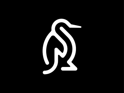 Penguin Arrow arrow bird brand brand identity branding design identity logo logo design minimal modern negative space penguin vector