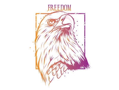 Freedom art characters custom design designinspiration drawing dribbble eagle graphicdesign illustration illustrator shot vector