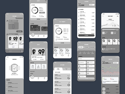 Online Banking App wireframe online banking prototype uiuxdesign wireframe