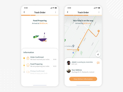 Food Order App-Tracking Order Mockup