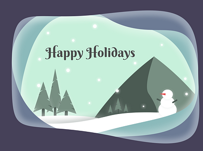 Happy Holidays christmas design holiday holiday design illustration new year snowman