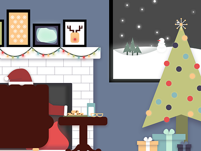 Santa's Break christmas design holiday holiday design illustration