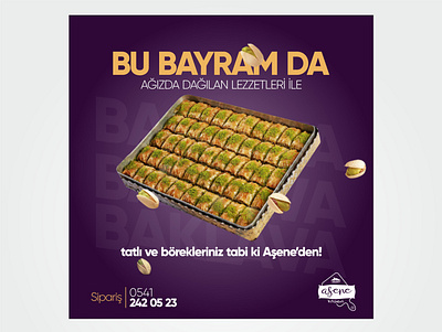 Turkish Baklava app baklava center design graphic design illustration social media turkish ui