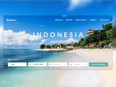003 Bookme - Landingpage abovethefold booking dailyui dailyuichallenge day003 hotel indonesia landingpage trip
