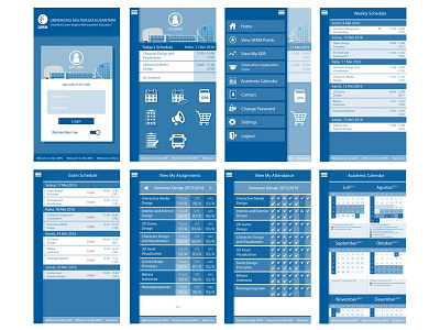 MyUMN Student App academic app attendance calendar college schedule screens student university