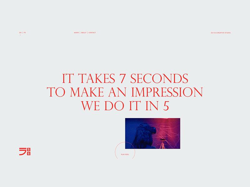 5S agency brutalism colorful minimalist typography ui ux web website