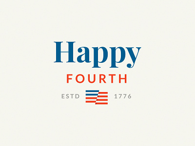 Happy Fourth! 4th of july 4thofjuly brand and identity branding design flag flag logo logo typography usa