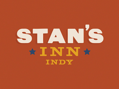 Stan's Inn badge badge logo brand identity branding handlettering hotel icon indianapolis logo stars typography vector