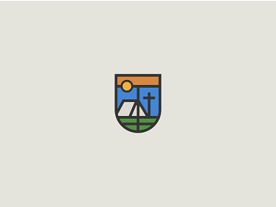 Church Retreat Icon badge logo branding design icon identity illustrator logo vector
