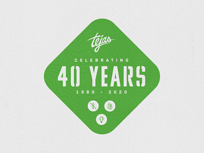 Tejas 40 Years Logo badge logo brand and identity branding camp church design logo logo design typography