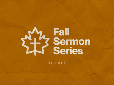 Fall Sermon Series brand and identity brand design branding church design church logo church marketing fall leaf logo logo logotype sermon series texture typography