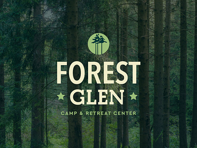 Forest Glen badge logo brand and identity branding camp camp identity camp logo church design design logo logotype typography