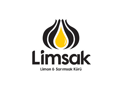 Limsak Health (lemon and garlic cure) advertising brand design garlic health lemon logo