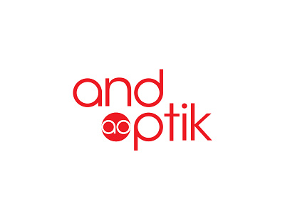 And Optic logo design advertising brand branding design glass graphic logo optic