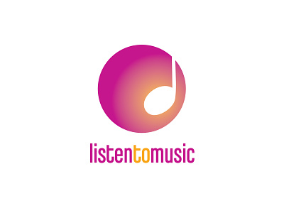 Listen to Music logo design advertising brand branding design graphic logo music
