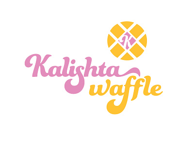 Kalishta Waffle logo design work advertising brand branding design graphic logo waffle