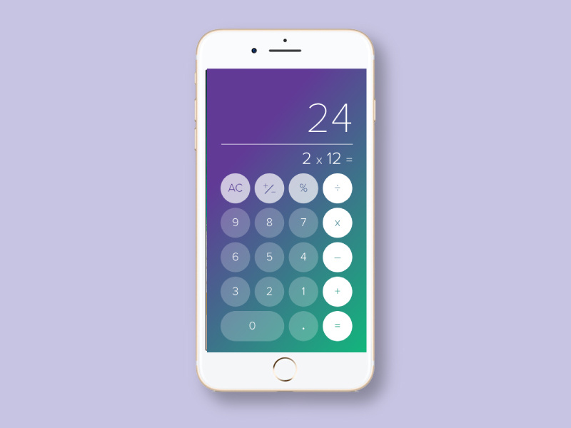 Dailyui 004 calculator mockup