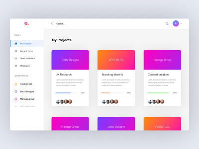 GTask - Task Manager appdesign design figma logo management app manager task app ui ui ux web design workspace